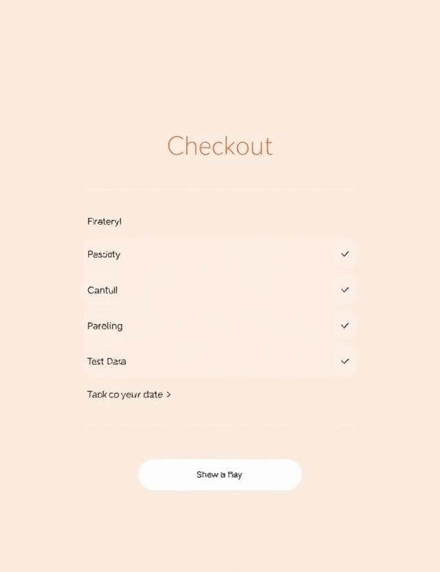 Checkout flow interface